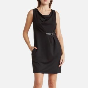 Max Studio Buckle Detail Scuba Sheath Dress